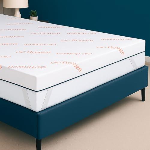 Topper Matrimoniale 160x190 in Foam per Materasso Correttore Alto 6 cm con Rivestimento Sfoderabile e Lavabile Futon Top per Letto e Divano Letto per Massimo Comfort e Sonno Migliore