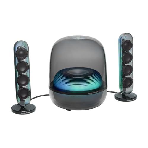Harman Kardon SoundSticks 5 Altoparlante Bluetooth per la Casa, Design a 3 Vie, Connettività HDMI ARC a Cavo Singolo, Connessione Multi-Speaker con Auracast, Giochi di Luce e Colori, Nero