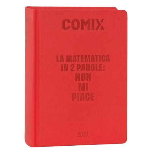 COMIX - Agenda 2027 Giornaliera 16 Mesi, Diario per Scuole Medie e Superiori, con Copertina Rigida, 576 Pagine con Grafiche e Fumetti, Ideale per Ragazzi e Ragazze, Formato Mini 11x15,3 cm