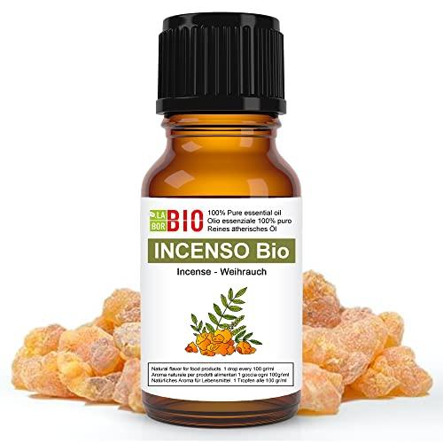 Incenso Bio Olio essenziale 100% Puro 5 ml - Uso interno Terapeutico Alimentare Diffusori Aromaterapia Cosmetica Cucina - Laborbio