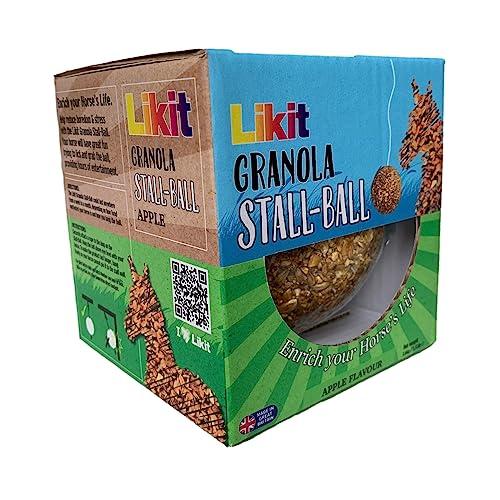 Likit Granola Stall-Ball Horse Treat 1,6 kg | Sapori di mela, bacca mista, menta piperita, melassa | lunga durata, noia e antistress | 1,6 kg