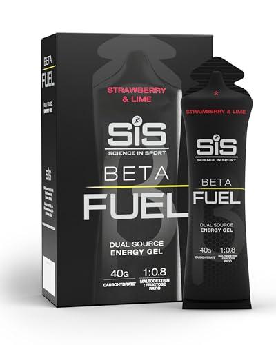 Science in Sport Beta Fuel Gel Dual Source Gel energetico Bevanda Sportiva Vegano 6 x 60ml Fragola Lime - 40g di carboidrati in rapporto 1:0,8 Maltodestrine:Fruttosio