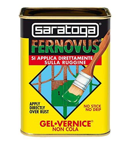 SARATOGA Vernice Gel Antiruggine Pronta All'Uso Senza Bisogno Di Trattamenti Preliminari, Latta Da 750 Ml Castagna Brillante