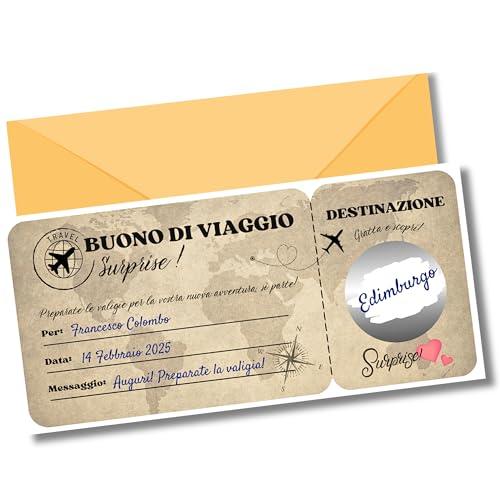 EQUIK PRODUCTS Buono regalo | Biglietto gratta e vinci personalizzato | Regalo coppia, regalo San Valentino, regalo Natale, regalo anniversario | Biglietto a grattare, gratta e scopri
