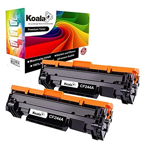 Koala Compatibili Cartuccia Toner Sostituzione per HP 44A CF244A Multipack per HP LaserJet Pro MFP M28a M28w M28 M15a M15w M15 Stampante (Nero, Pacco din 2)