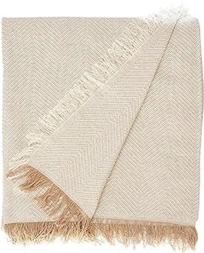 Martina Home Foulard, Tela, Ecru/Beige, 180x260 cm