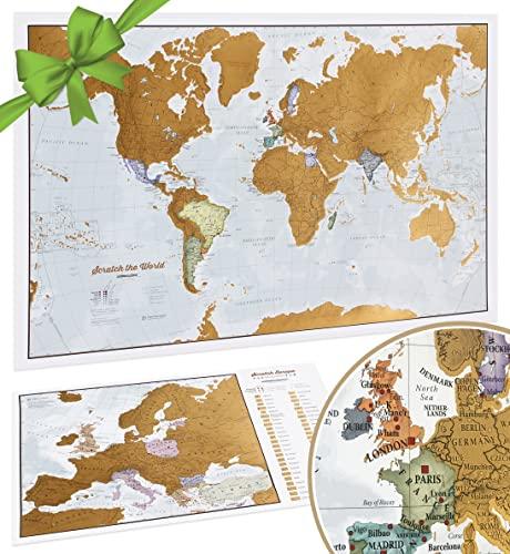 Mappa del Mondo da Grattare e idee regalo + Offerta Gratuita una Mappa dell'Europa da grattare - Maps International: Da più di 50 anni nel settore delle mapp