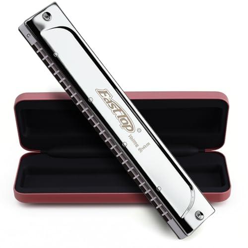 East top 24 armonica a bocca professionale chiave di C, T2406S armoniche a bocca Per adulti, Lettore Banda professionale, per principianti e studenti, come migliore regalo