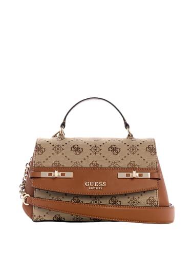 GUESS MELINDA LOGO TOP HANDLE FLAP.LATTE LOGO U