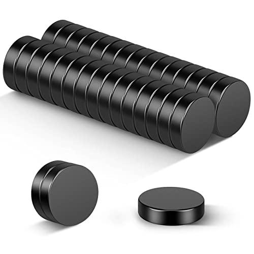 Wukong 30 Pezzi Black Magneti al neodimio, 10x3mm Piccole Calamita Extra Forti Mini Magnete per Frigo, Lavagne, Artigianato, Mappe, Decorazioni