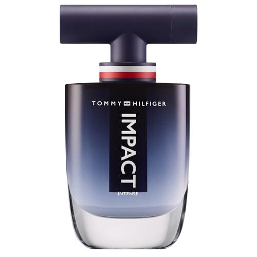 Tommy Hilfiger – Eau de Toilette Tommy Impact Intense 100 ml – Profumo Uomo – Fragranza Ambery Woody – Note Ambrate e Legnose – Flacone in Vetro con Gradiente Blu