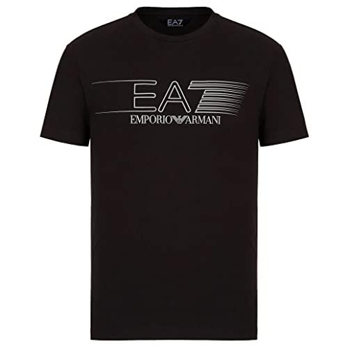Emporio Armani Maglietta T-Shirt Uomo EA7 6KPT15 PJ03Z, Manica Corta, Girocollo (L, Nero)
