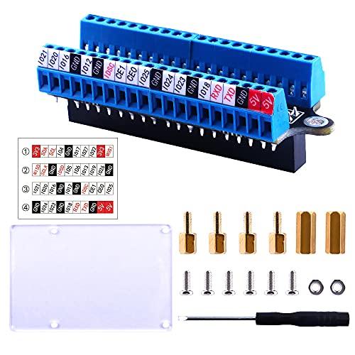 GeeekPi Raspberry Pi Micro GPIO Morsettiera Breakout Board Module, Raspberry Pi GPIO Scheda di Espansione Micro Connettore per Raspberry Pi 4B/3B+/3B/2B/Pi Zero/Pi Zero W/Pi Zero 2 W