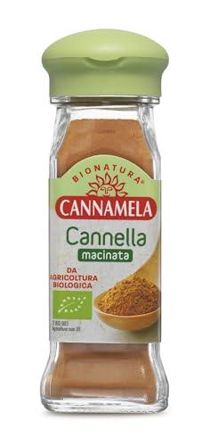 Cannamela - Linea Bionatura, Cannella macinata Bio, Confezione da 42g. Ideale per strudel e torte di mele, crema al mascarpone, gelato, brasati, confetture, vin brulè