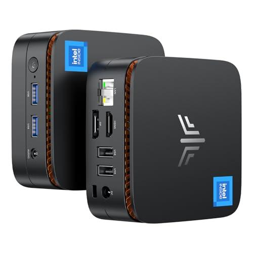 NiPoGi Essenx E1 Mini PC Twin Lake N150 (Meglio di N100,3,6 GHz) W-11 Pro 8 GB RAM/256 GB M.2 SSD, Mini computer DP 1.4+HDMI 2.0 Desktop PC 2.4+5G WiFi,BT4.2/RJ45,4K@60HZ UHD Dual Display per Ufficio