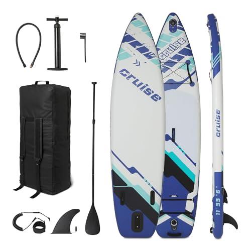 Amazon Basics Tavola da Stand Up Paddle con Kit Accessori Completo, 335 cm x 84 cm, Blu