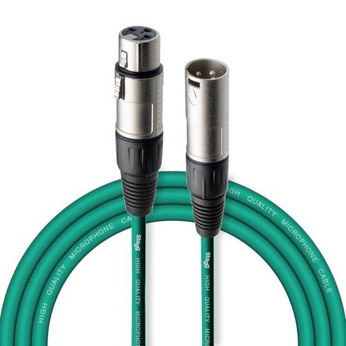 Stagg - Cavo da Microfono di Alta Qualita XLRf to XLRm, 3m, Verde