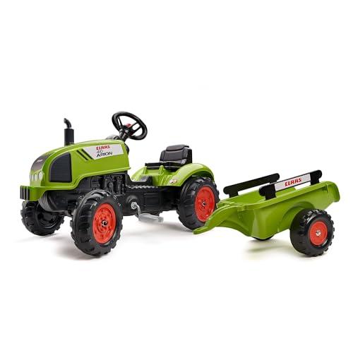 FALK - Trattore e rimorchio a pedali Claas - Da 2 anni - Made in France - 50% plastica riciclata - 2041C