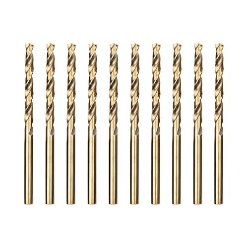 Meccion HSS-Co Punta per Metallo Professional Punte Elicoidali per Forare Acciaio Inox e Metallo, Norma DIN 338 (4.2mm x 75mm x 10pcs)