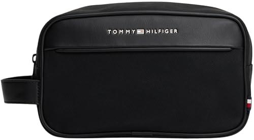 Tommy Hilfiger TH Foundation Washbag Am0am13747, Borsa da Bagno Uomo, Black (Black), One Size