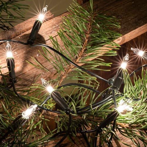 Hellum luci da fata per interni, 35 lampadine di ricambio chiare, luci calde, illuminate 5,10 m, cavo verde da fata con spina per Natale 833515