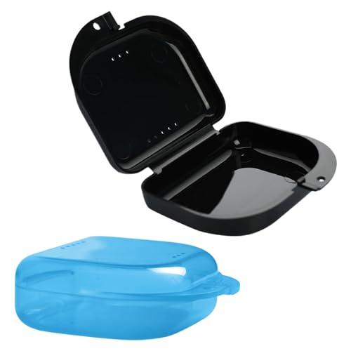 Porta Apparecchio Denti, 2 Pezzi Custodia per Apparecchio Dentale, Custodia Bite Dentale Denti, Scatola Ortodontica, Scatola per Protesi, Scatola Dentiera, Scatola di Immagazzinaggio per Dentiera
