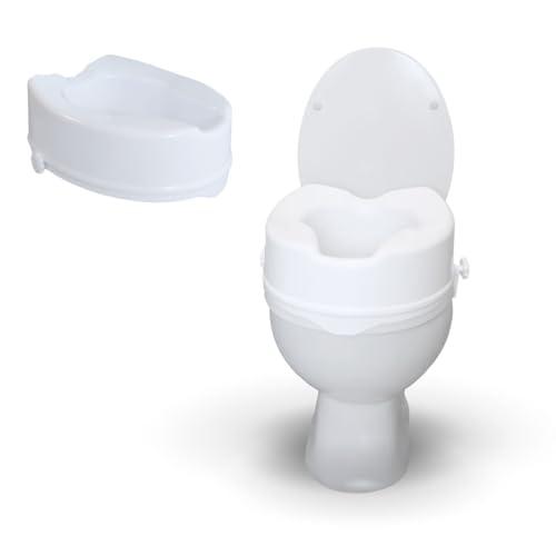 Mobiclinic, Rialzo wc per anziani, 14 cm, Titán, Marchio europeo, Alza water, Bidet, Disabili, Senza coperchio, Ausili, Plastica, Regolabile, Bianco