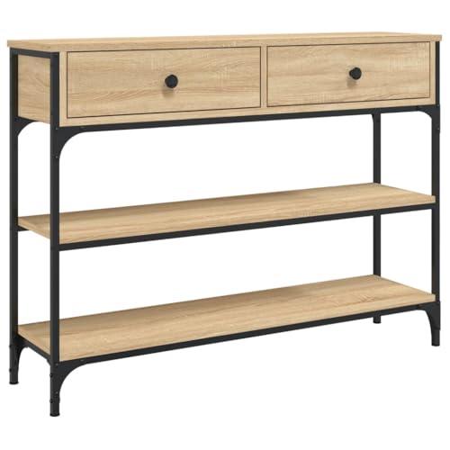 vidaXL Tavolo Consolle Rovere Sonoma 100x25x75 cm in Legno Multistrato, tavolino da Divano, tavolino da corridoio, tavolino consolle da Soggiorno