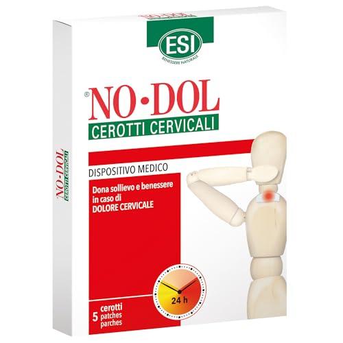 ESI - No-Dol Cerotti Cervicali, con Arnica, Artiglio del Diavolo e Canfora, Alleviano Fastidi Reumatici, Muscolari, Torcicollo Fino a 24 Ore, Clinicamente Testati, 5 Pezzi