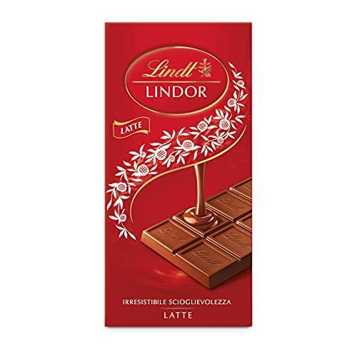 Lindt Lindor Tavoletta di Cioccolato Al Latte con Ripieno, Confezione da 100g