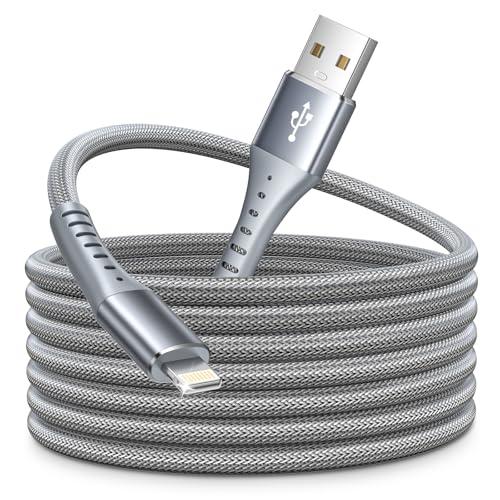 Cavo iPhone, 3 Metri Cavo Lightning Certificato MFi Cavo Ricarica iPhone Lungo Rapida Cavetto iPhone Filo Caricatore per iPhone 14 13 12 11 Pro Max XS XR X 8 7plus 6 5 SE iPad