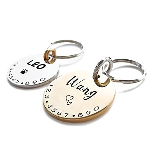 Simboli Adorabili Medagliette Identificative per Cane Gatto con Incisione Personalizzata Collare Targhetta Cani Accessori Personalizzato Nome Collana Cucciolo Ottone Antismarrimento M