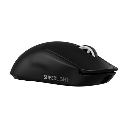 Logitech G PRO X SUPERLIGHT 2 LIGHTSPEED mouse gaming wireless, Versione Est Europa, aggiornamento 8K, leggero, 60g, HERO 2, 888 IPS, 44K DPI, 5 pulsanti programmabili, USB-C, PC e Mac - Nero