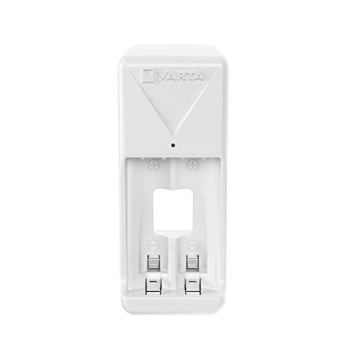 VARTA Caricabatterie, caricatore batterie per pile ricaricabili, carica 2 AA/AAA contemporaneamente, non attrezzato, Mini Charger