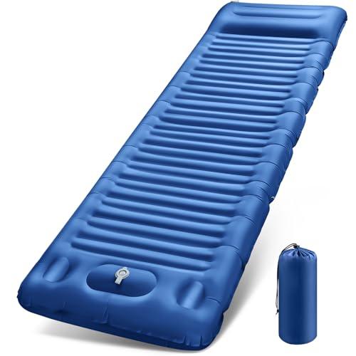 JEMULICE Materassino Campeggio Autogonfiabile, Aggiornato Materassini Gonfiabili Campeggio Spessore 12CM con Cuscin, Materasso Campeggio Ultraleggero & Impermeabile per Trekking, Backpacker, Tenda