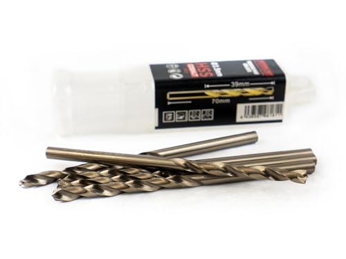 Ferrcan punte per metallo HSS DIN338 M35 5% cobalto Turbomax per forare in acciaio inox, ferro e altri metalli (confezione da 5 pezzi per misura)