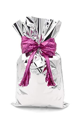 Italpak Sacchetti Regalo, Buste Regalo Metallizzate Tinta Unita - 50 pz, 10x15cm, Argento