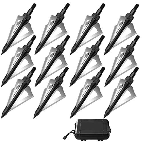 KOUHA 12 PCS Punte di Freccia 100 Grains Punte per Frecce for Balestra da Caccia Professionale Carbon Arrows Aluminium Arrows