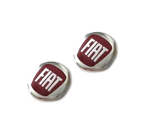 Confezione da 2 adesivi con logo da 14 mm di diametro per chiave telecomandata Fiat ecc. Adesivo con emblema (14 mm Confezione da 2 v2)
