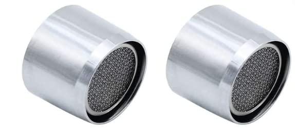 Saraoriginalshop Set 2 Rompigetto Femmina F22 Aeratore Filtro Anticalcare Rubinetto Lavandino Cucina Bagno in Ottone Cromato ed Filtro Acciaio Inox ed Abs completi di Guarnizioni