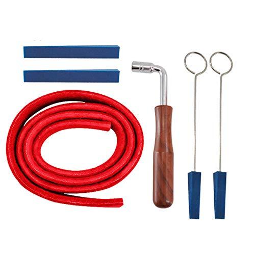 JZK 6 x Strumento di accordatura per pianoforte, Chiave per accordatura, Striscia di temperamento e kit di silenziamento per set di fissaggio DIY Piano