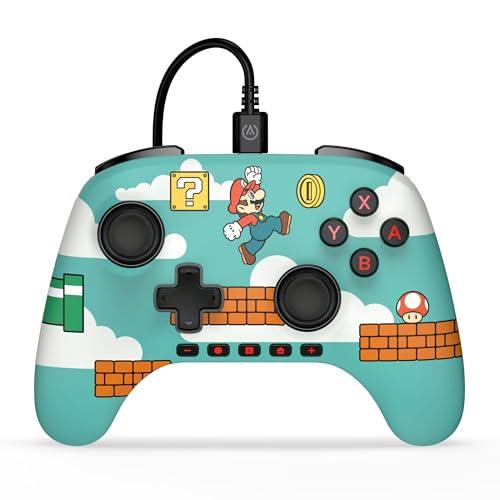 PowerA Controller cablato Advantage per Nintendo Switch 2 - Tempo Mario, con licenza ufficiale, effetto Hall, pulsanti mappabili, controller pro, Pulsante C, controlli audio integrati