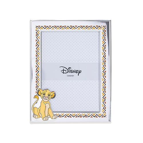 VALENTI & CO. – Disney Baby – Re Leone Simba - Cornice Portafoto in Argento per Bambini, Idea Regalo Battesimo, Nascita o Compleanno (13x18 cm)