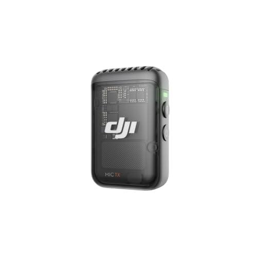 DJI Trasmettitore per Mic 2 (Shadow Black), microfono wireless con eliminazione intelligente del rumore, registrazione interna di 14 ore, batteria di 6 ore, attacco magnetico, microfono bluetooth