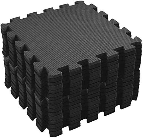 VLFit Tappeto da Fitness a Puzzle – Set di 18 Pezzi | Superficie di Protezione per Pavimenti | materassino per Palestra, Workout, Ginnastica, Efficace Contro i liquidi e Urti