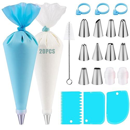 Nifogo Beccucci sac a Poche 40 PCS, Sacca a Poche per Dolci, Kit Pasticceria, Set Pasticceria, Kit per Torte