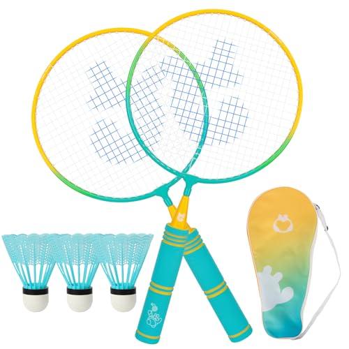 QKTYB Set Da Badminton Per Bambini, 1 Paio Di Racchetta Da Badminton Leggera Per Bambini Giocatori Principianti Indoor E Outdoor Con Borsa Per Il Trasporto (multicolore)