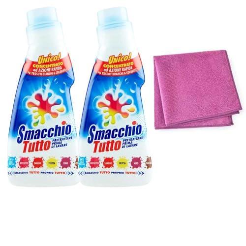 2 SMACCHIATUTTO Formato da 250ml + OMAGGIO 1 Panni Microfibra MENDOZA 30x35 (2Flaconi +1 Panno)