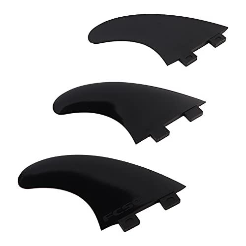 MAGT Pinna Tavola da Surf, 3 Pezzi/Set Parafango da Surf FCS G5 Durevole Pinna per Tavola da Surf e Paddleboard Longboard (Nero/Bianco) (Nero)