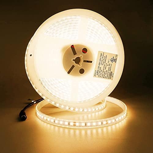JOYLIT PRO Striscia LED 24V 5M IP67 Esterno Bianca Caldo 3000K 7500LM Super Luminoso CRI 92+, CE UL 120LEDs/M SMD 2835 90W Dimmerabile Flessibile Luce Nastri LED Per Commerciale, Casa